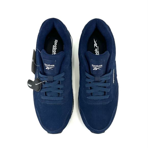 Reebok Classic Sneaker Women Size 8 Navy Suede Memory Tech Harman Max Trax New - Picture 10 of 15